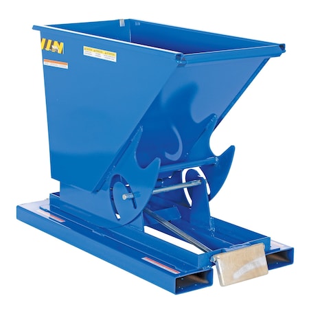 Vestil Light Duty Self-Dump Hopper .33 Cubic Yard 2000 lb Blue D-33-LD
